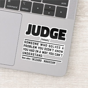 Judge Noun Definition Professional Dad Sarcastic Sticker