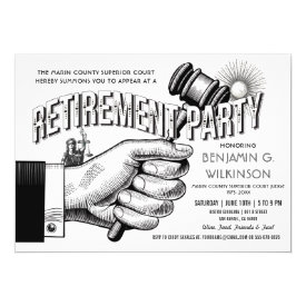 Judge Retirement Invitation - Party Vintage Retro