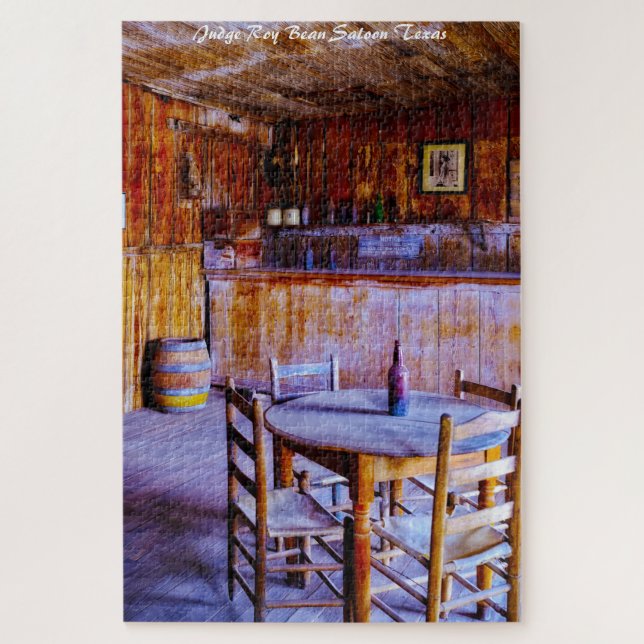 Judge Roy Bean Saloon Texas.Christmas Greetings Ji Jigsaw Puzzle (Vertical)