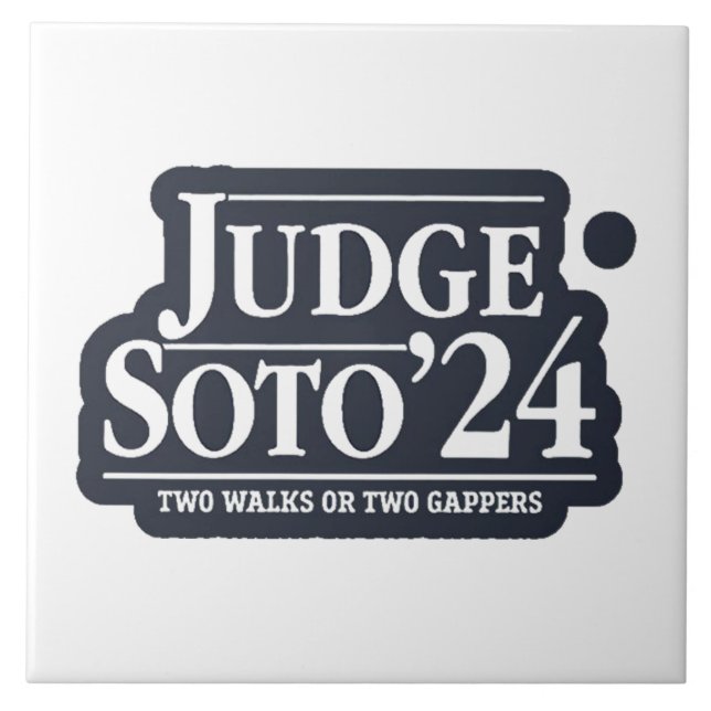  Judge Soto 24 – Funny Gifts for Baseball Fans Ceramic Tile (Front)