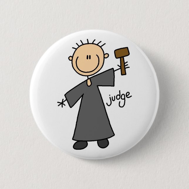 Judge Stick Figure Button (Front)