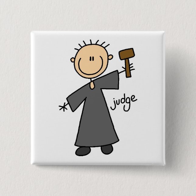 Judge Stick Figure Button (Front)