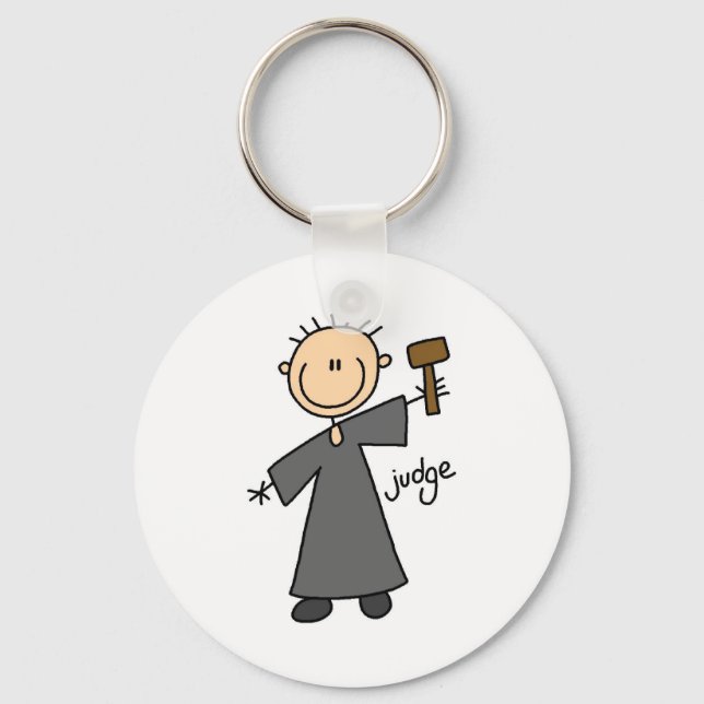 Judge Stick Figure Keychain (Front)