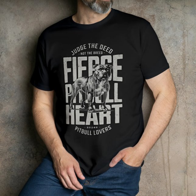 Judge The Deed Not The Breed Fierce Pitbull Heart  T-Shirt (Creator Uploaded)