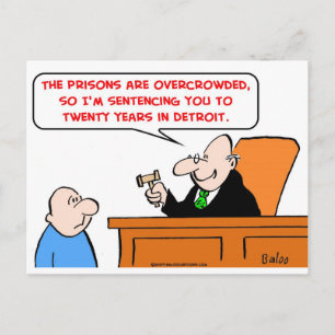 judge twenty years detroit postcard