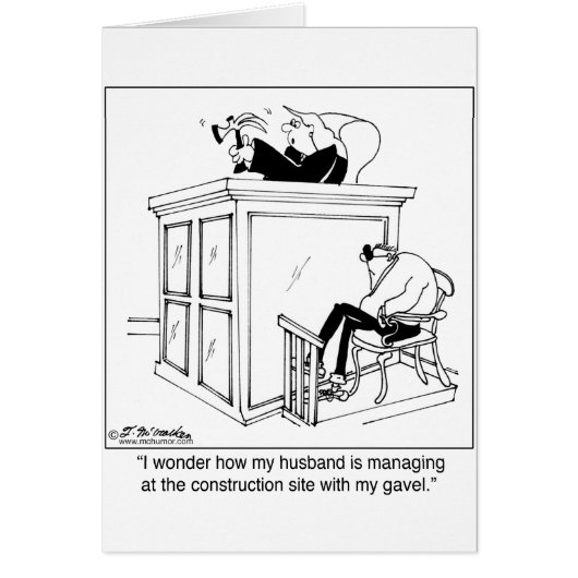 Judge Uses a Hammer, Not a Gavel Cards (Front)
