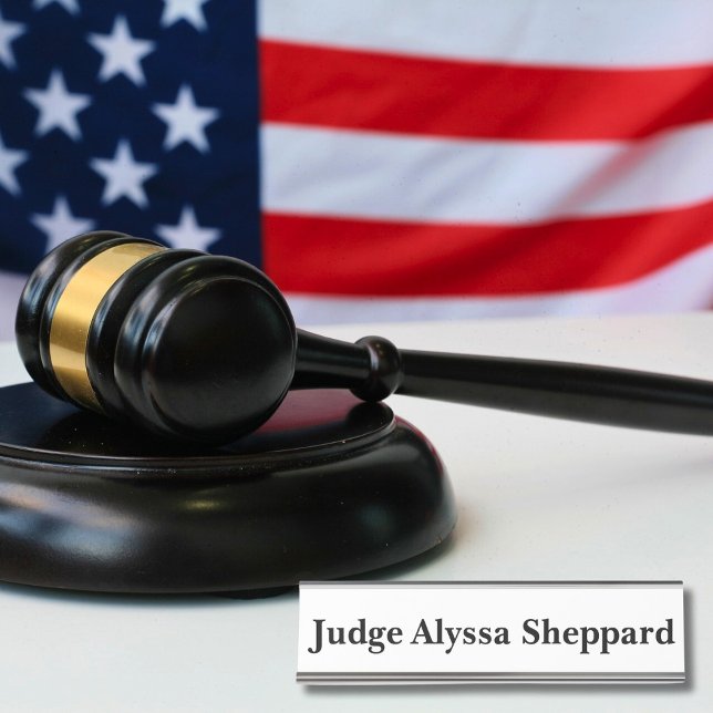 Judge White Desk Name Plate (Creator Uploaded)