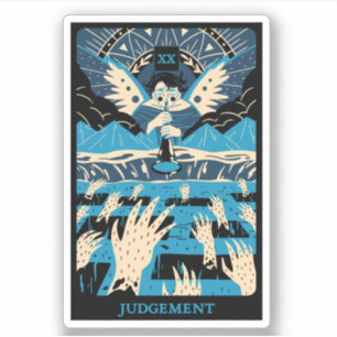 Judgement Card The 20th Tarot Card Retro Vintage Sticker