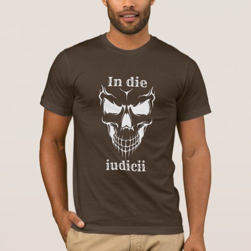 Judgement day  skull vector design on white text T_Shirt