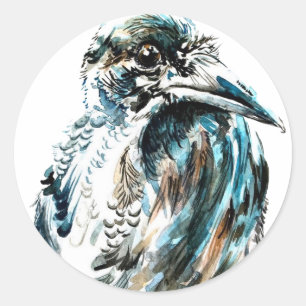 Judgemental Crow Classic Round Sticker