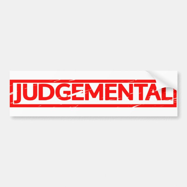 Judgemental Stamp Bumper Sticker (Front)