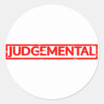 Judgemental Stamp Classic Round Sticker