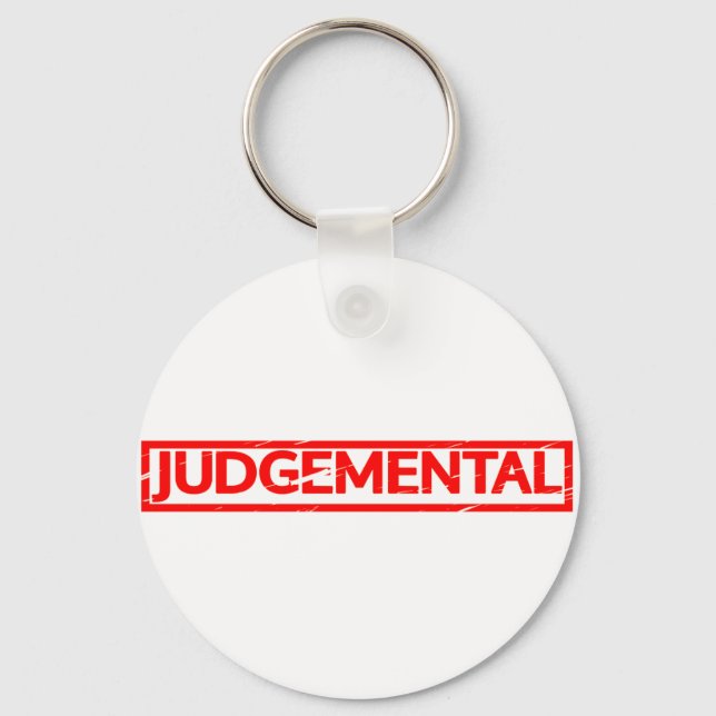 Judgemental Stamp Keychain (Front)