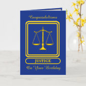 Judge's Birthday Card (Yellow Flower)