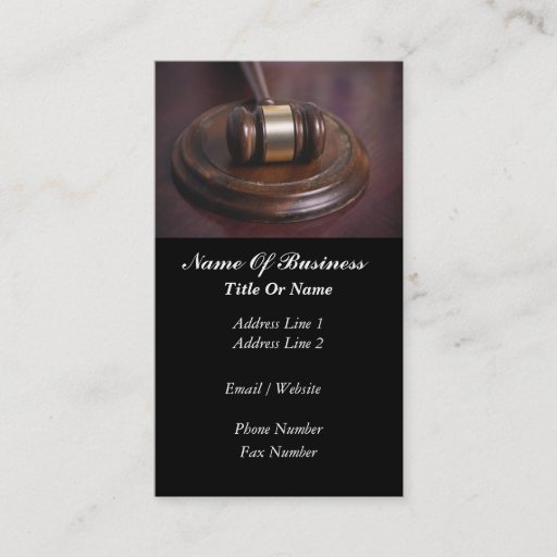 Customizable Judges Business Card
