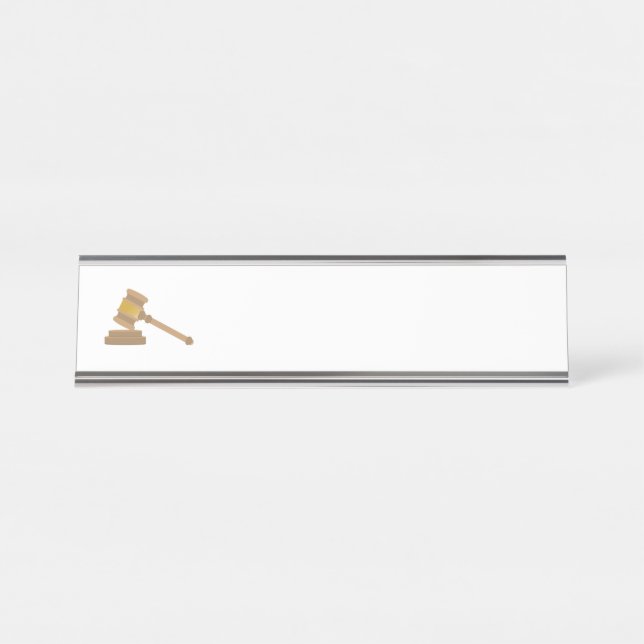 Judges Gavel Desk Name Plate (Front)