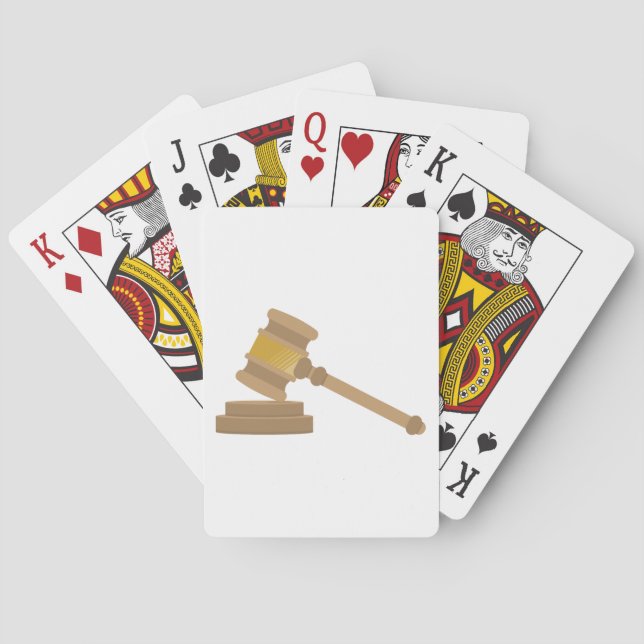 Judges Gavel Poker Cards (Back)