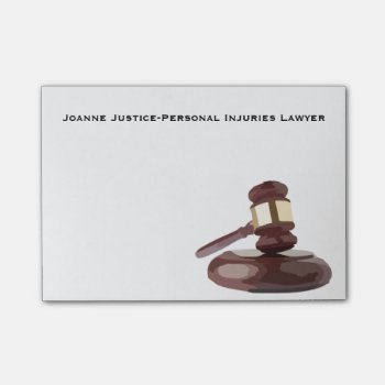 Judge's Gavel Post-it Notes by LovelyDesigns4U at Zazzle
