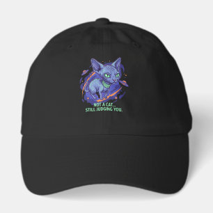 Judging Alien Sphynx Cat Sci-Fi Humor Art Hat