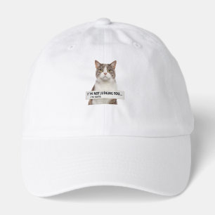 Judging Cat Sarcastic Quote Minimal Art Hat