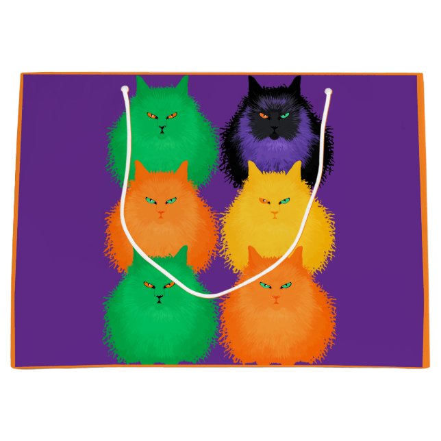 Judging Cats Large Gift Bag (Front)