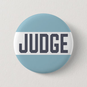 Judging Contest Modern Judge Pinback Button