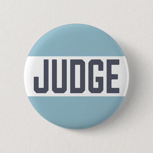 Judging Contest Modern Judge Pinback Button (Front)