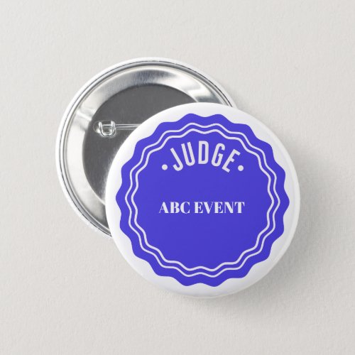Judging Contest Modern Ribbon Judge  Button