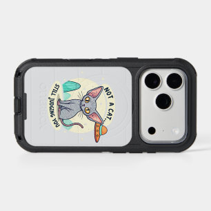 Judging Sphynx Cat UFO Sarcastic Cartoon Art iPhone 17 Pro Case
