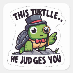 Judging Turtle Sticker