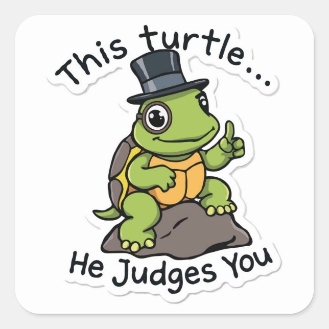 Judging Turtle Sticker (Front)