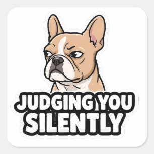 Judging You Silently - Fawn Frenchie Sticker
