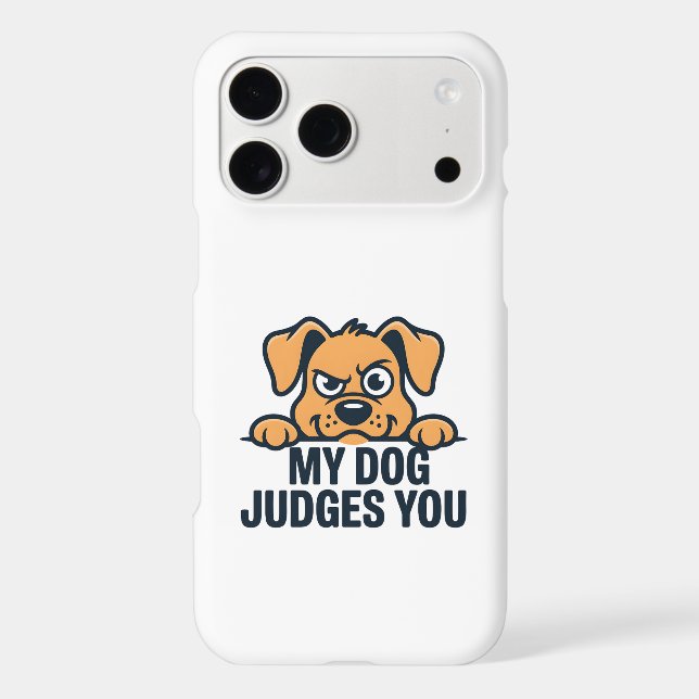 Judgmental Dog Face Funny Sarcastic Quote Case-Mate iPhone Case (Back)