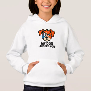 Judgmental Dog Face Sarcastic Quote Art Hoodie