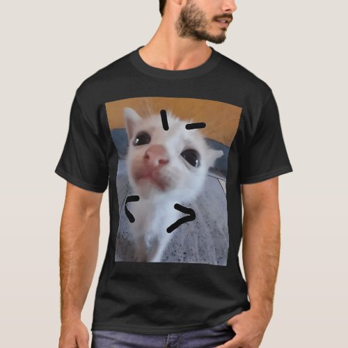 Judgy Kitty Funny Cat Lover Angry Kitten Meme Cute T_Shirt