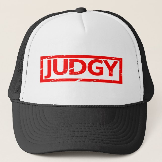 Judgy Stamp Trucker Hat (Front)