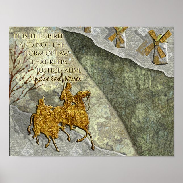 Judicial Wisdom - Warren on Spirt of the Law (v2) Poster (Front)