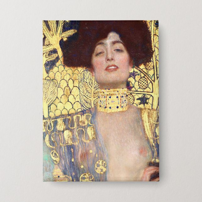 Judith and the Head of Holofernes by Gustav Klimt Button (Front)