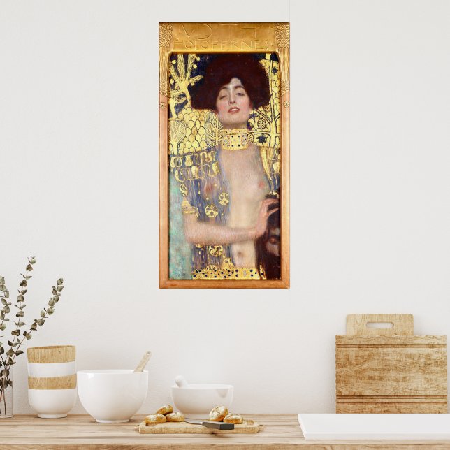 Judith and the Head of Holofernes by Gustav Klimt Poster (Kitchen)