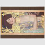 Judith and the Head of Holofernes by Gustav Klimt Tissue Paper<br><div class="desc">Judith I,  or Judith and the Head of Holofernes (1901). Oil on canvas,  84 × 42 cm (33 × 17 in). Österreichische Galerie Belvedere,  Vienna.</div>