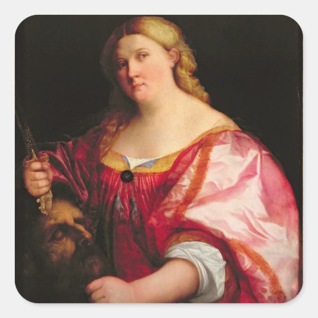 Judith, c.1525-28 (oil on canvas) square sticker (Front)