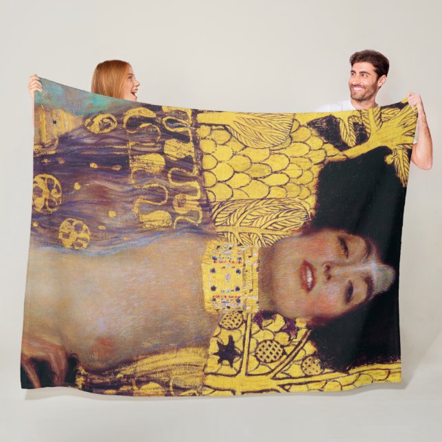 Judith (Lady in Gold), Gustav Klimt Fleece Blanket (In Situ)