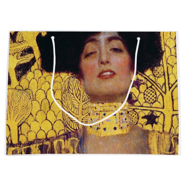 Judith (Lady in Gold), Gustav Klimt Large Gift Bag (Front)