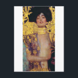 Judith (Lady in Gold), Gustav Klimt Postcard<br><div class="desc">Gustav Klimt (July 14, 1862 – February 6, 1918) was an Austrian symbolist painter and one of the most prominent members of the Vienna Secession movement. Klimt is noted for his paintings, murals, sketches, and other objets d'art. In addition to his figurative works, which include allegories and portraits, he painted...</div>