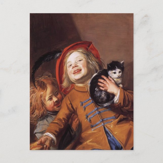 Judith Leyster- Laughing Children with a Cat Postcard (Front)