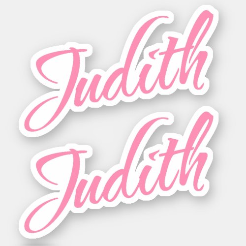 Judith Name in Pink x2 Sticker
