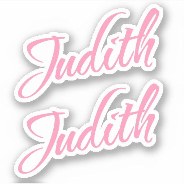 Judith Name in Pink x2 Sticker (Front)