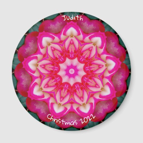 JUDITH  Personalised Rose Kaleidoscope Magnet