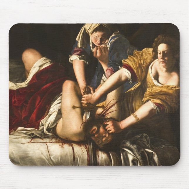 Judith Slaying Holofernes - Artemisia Gentileschi Mouse Pad (Front)