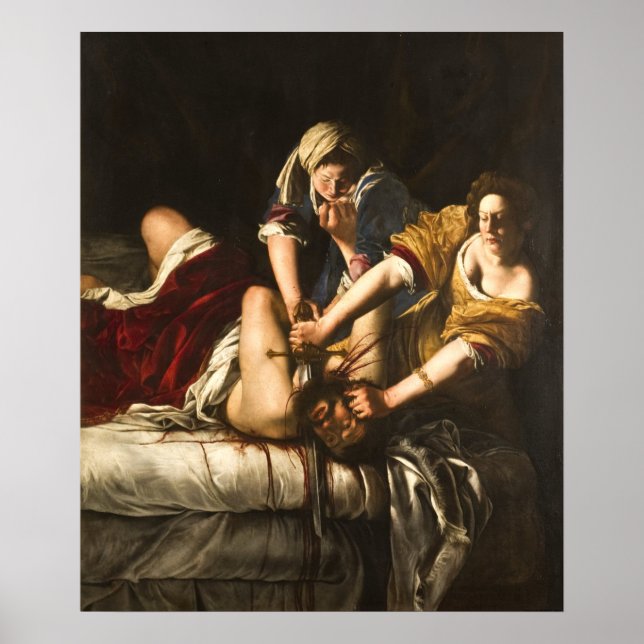 Judith Slaying Holofernes - Artemisia Gentileschi Poster (Front)